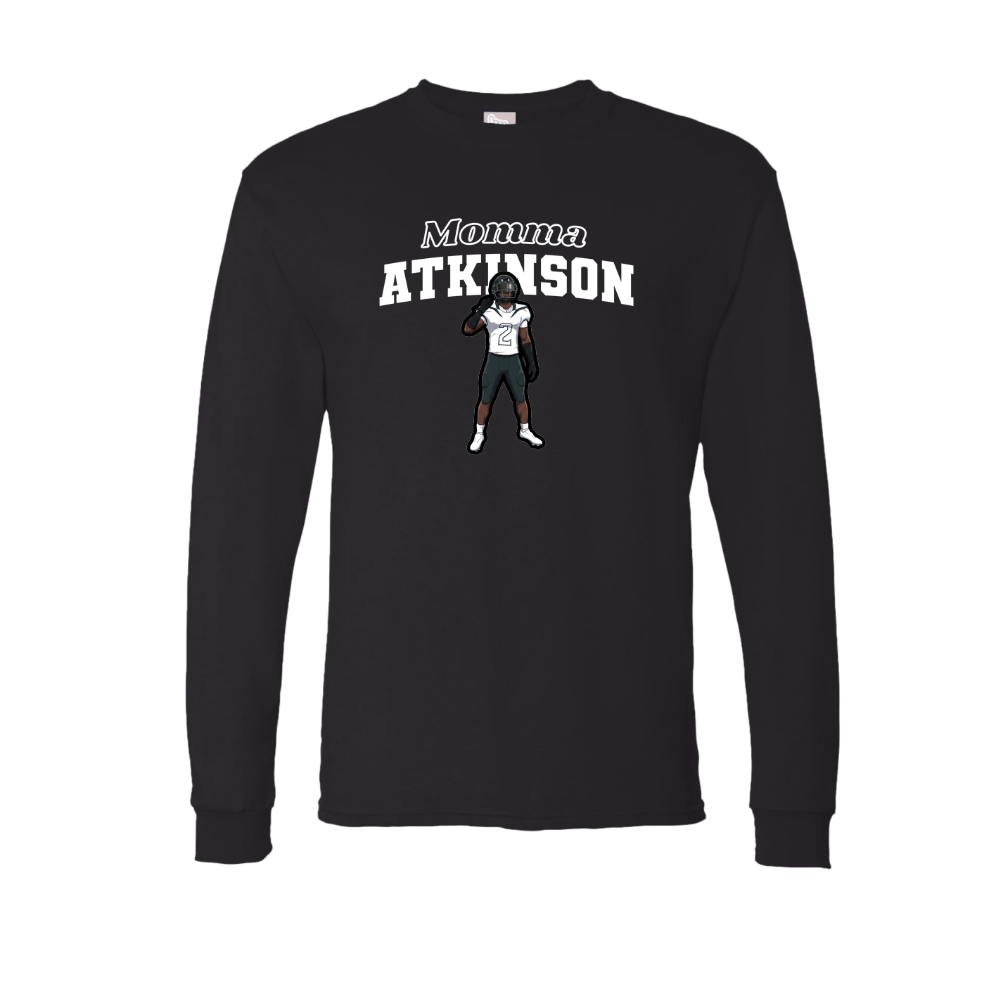 Long Sleeve Tee — Mothers Day Block in Black