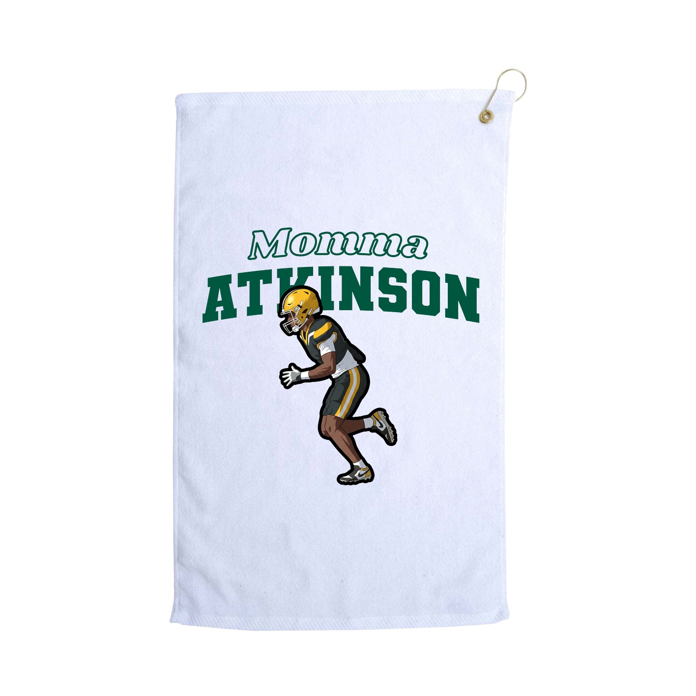 Golf Towel — Mothers Day Block in White