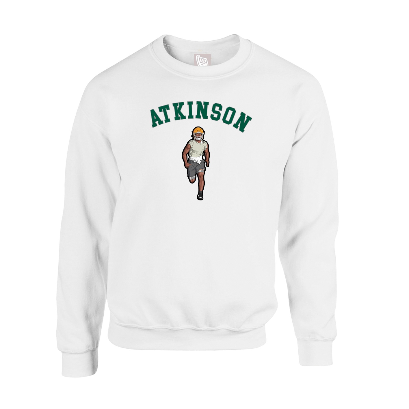 Fleece Crew — Shirsey Arch in White