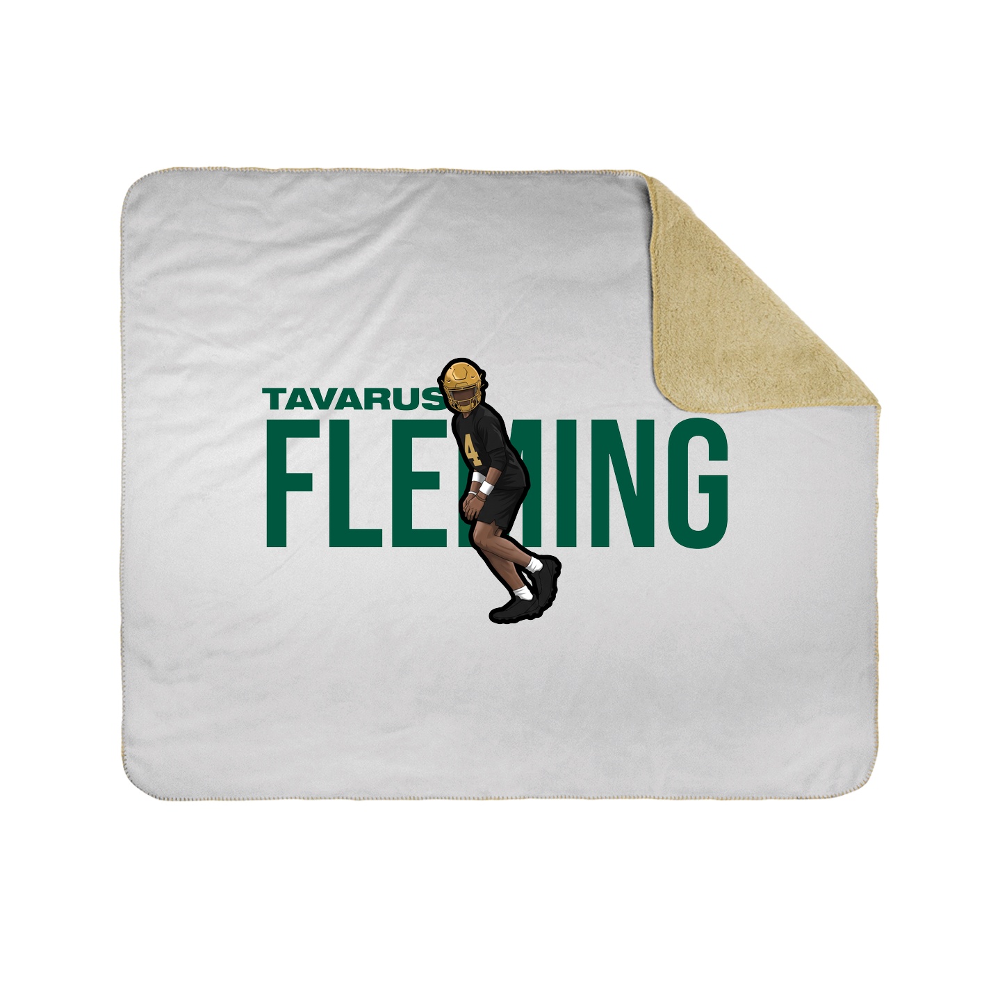 Throw Blanket — Player Name in White