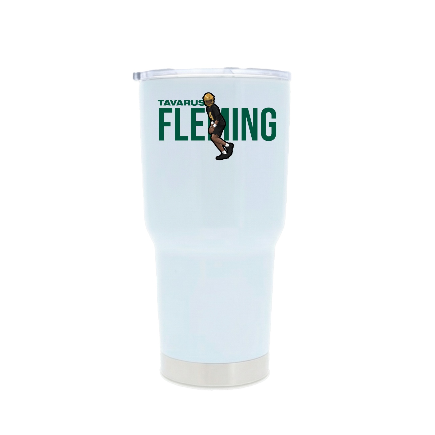 30oz Stainless Steel Tumbler — Player Name in White