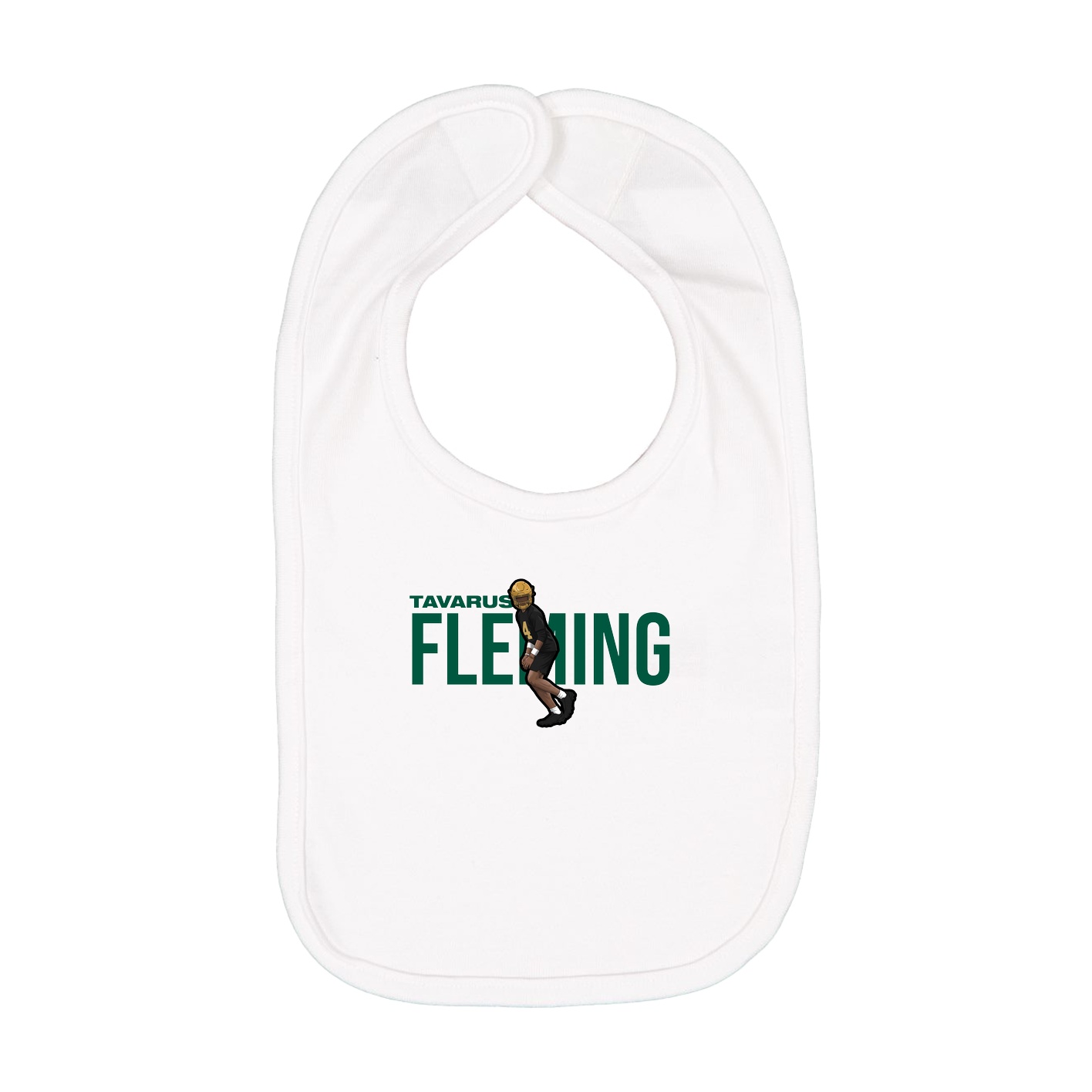 Infant Bib — Player Name in White