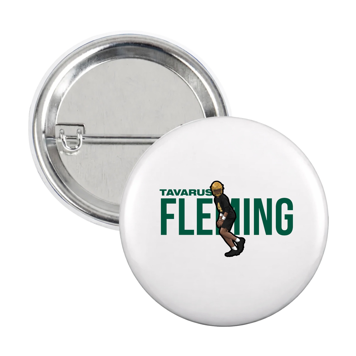 Game Day Button — Player Name in White