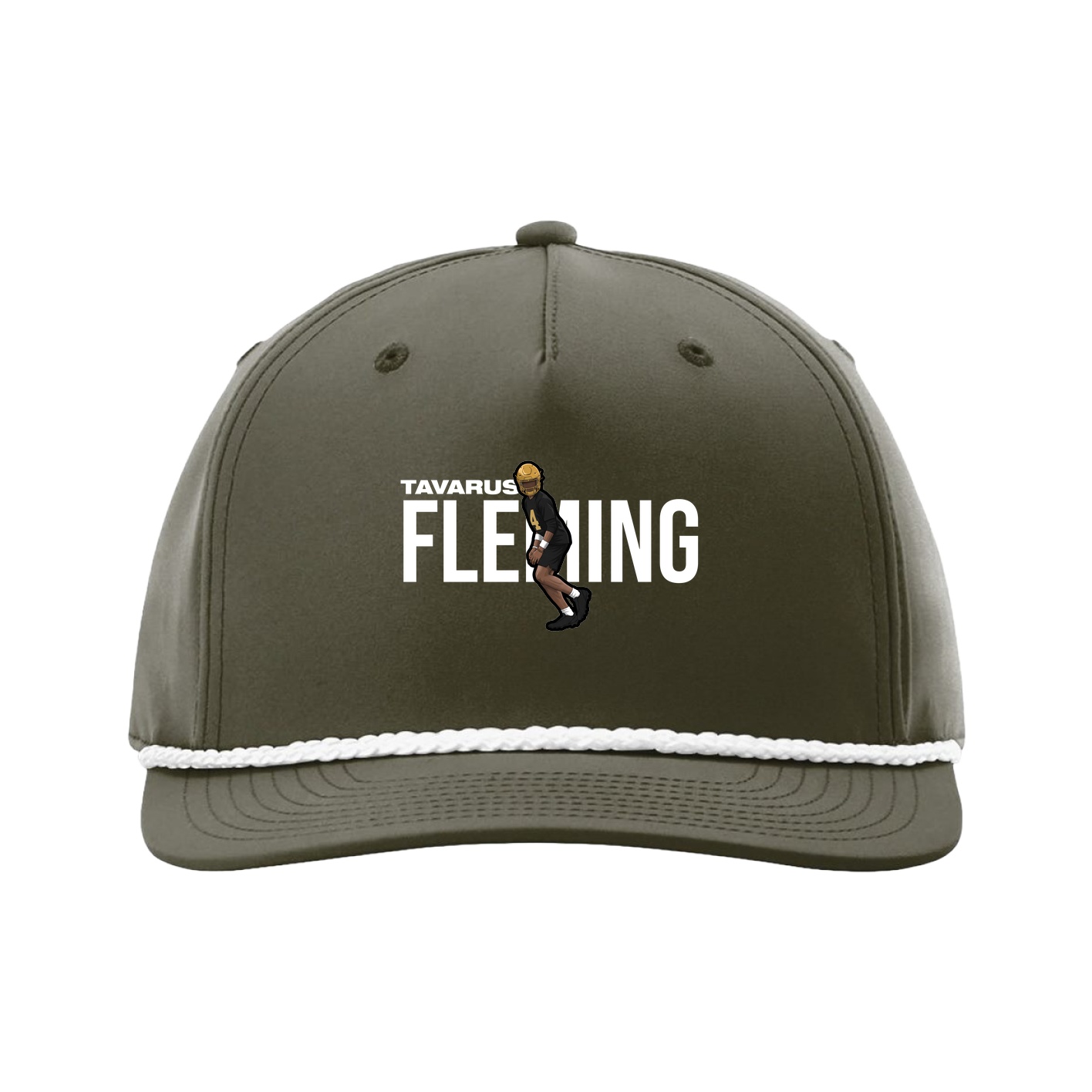 Five-Panel Classic Rope Cap — Player Name in Green