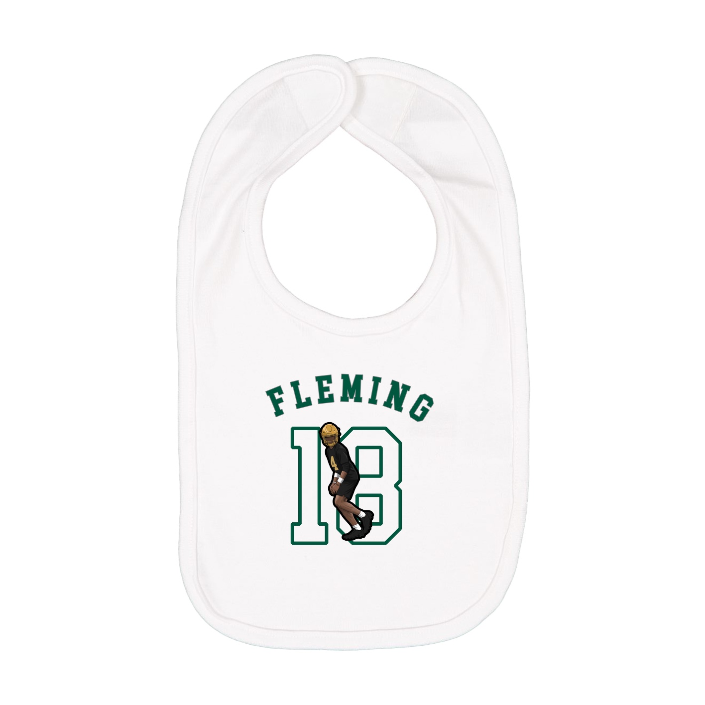Infant Bib — Shirsey Arch in White