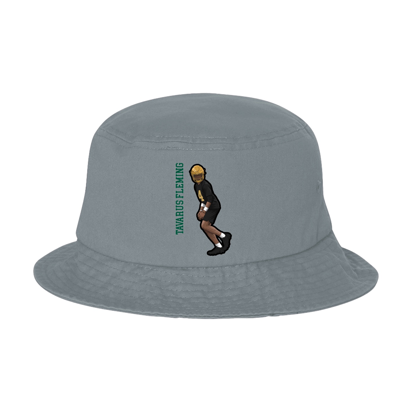 Bucket Cap — Name Vertical in Grey