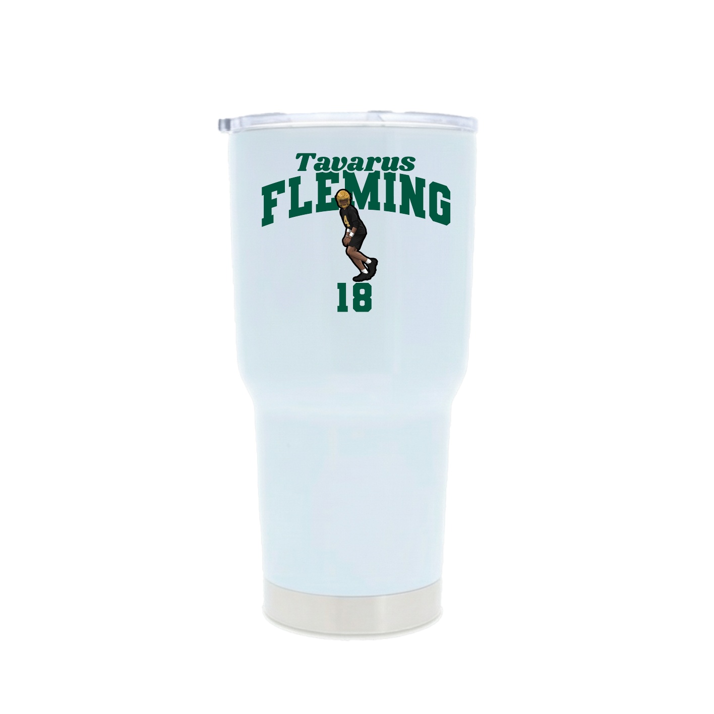 30oz Stainless Steel Tumbler — Signature Arch in White