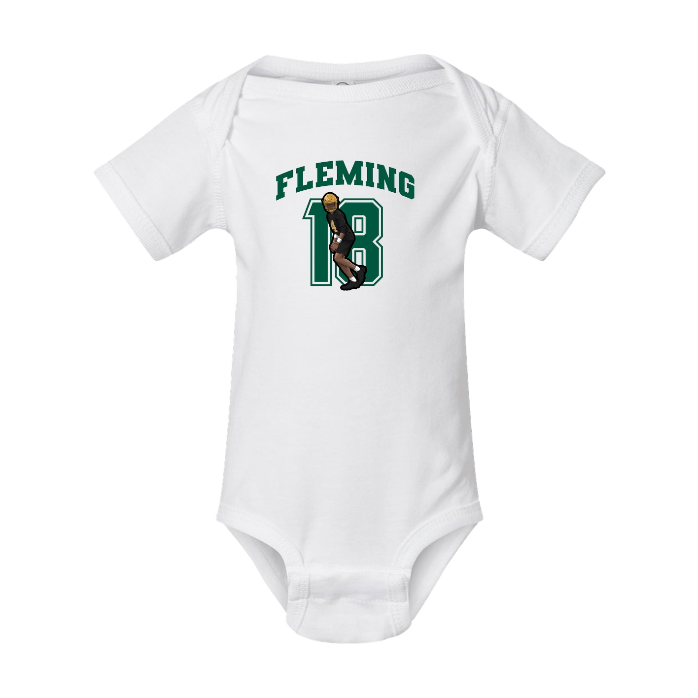 Baby Onesie — Number in White