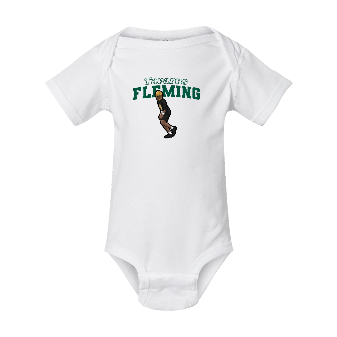 Baby Onesie — Name Arch in White