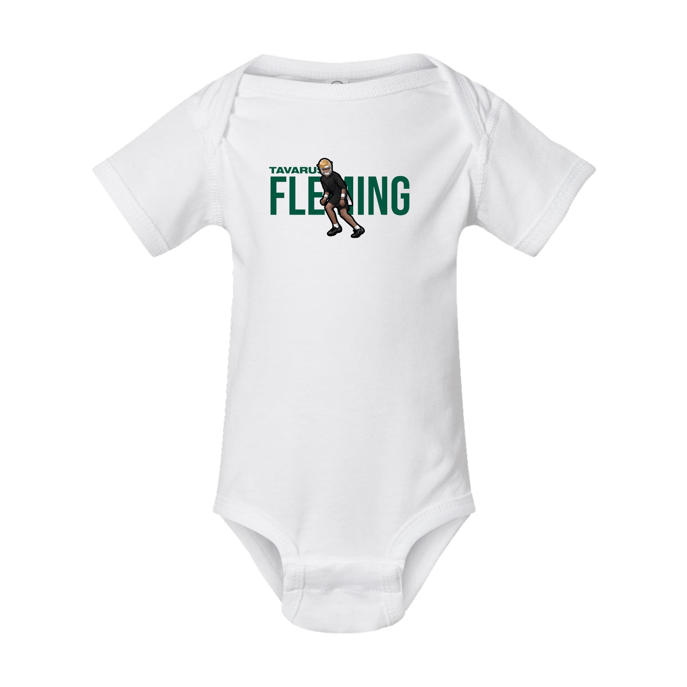 Baby Onesie — Player Name in White