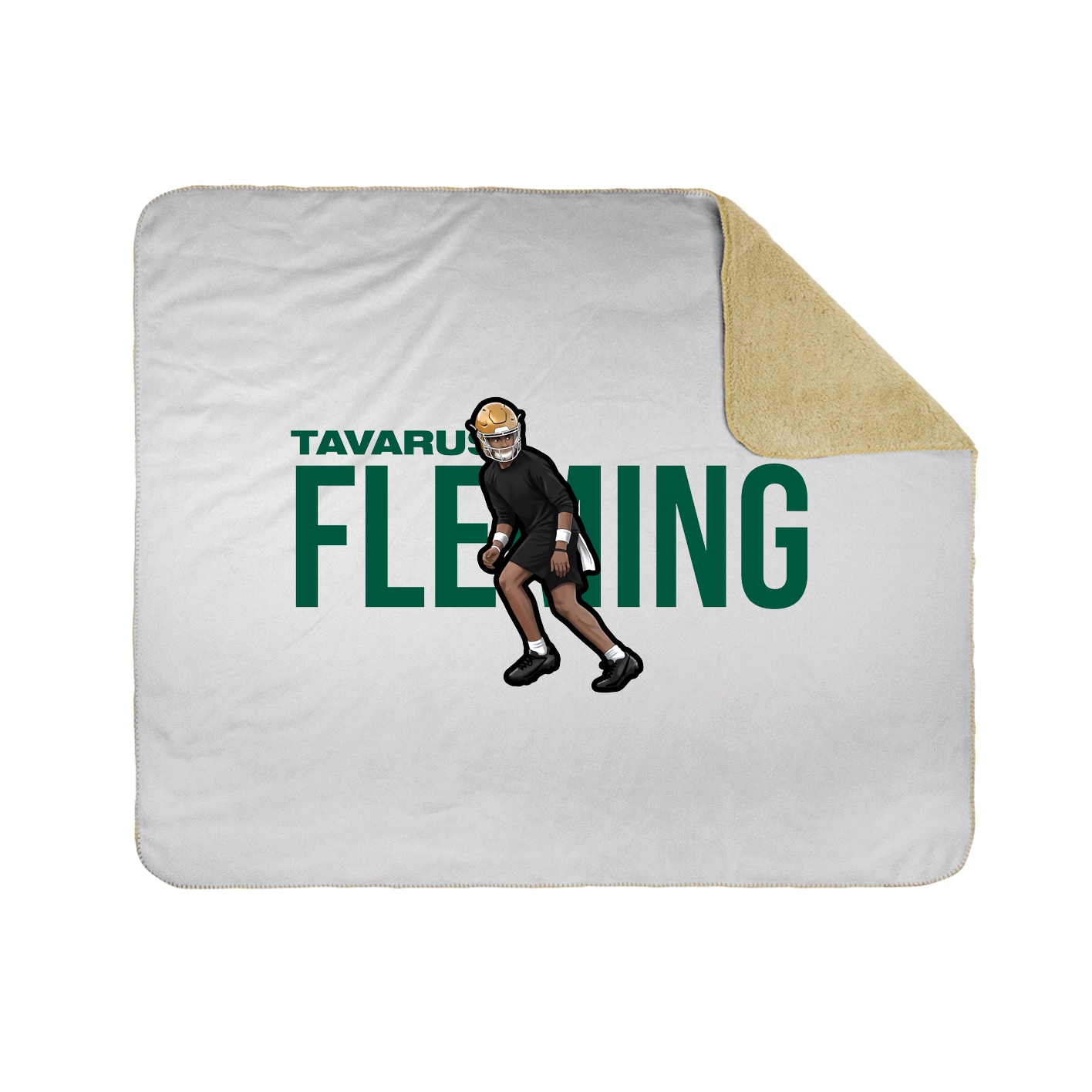 Throw Blanket — Player Name in White