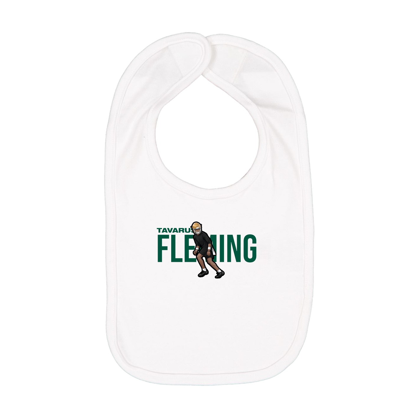 Infant Bib — Player Name in White