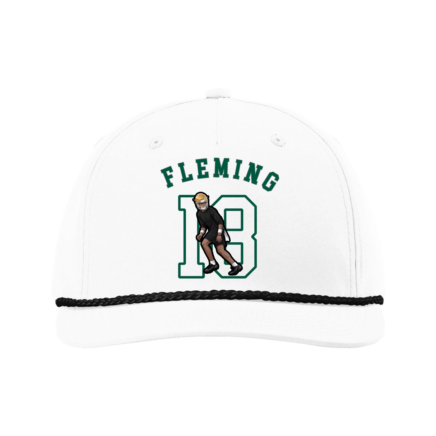 Five-Panel Classic Rope Cap — Shirsey Arch in White