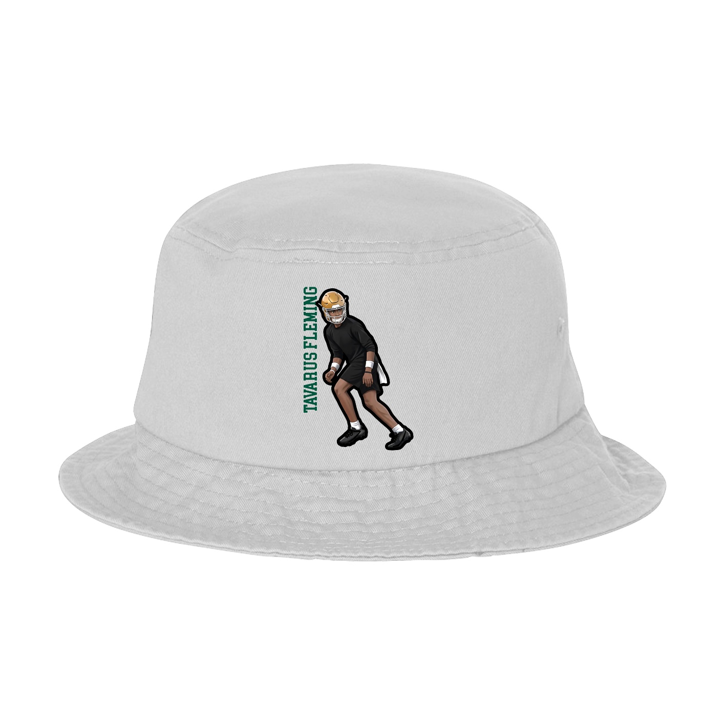Bucket Cap — Name Vertical in White