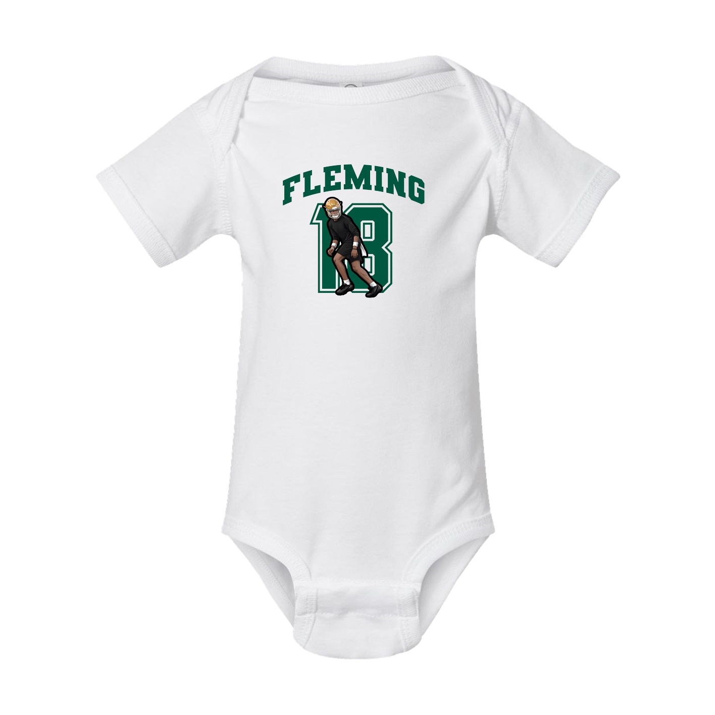 Baby Onesie — Number in White
