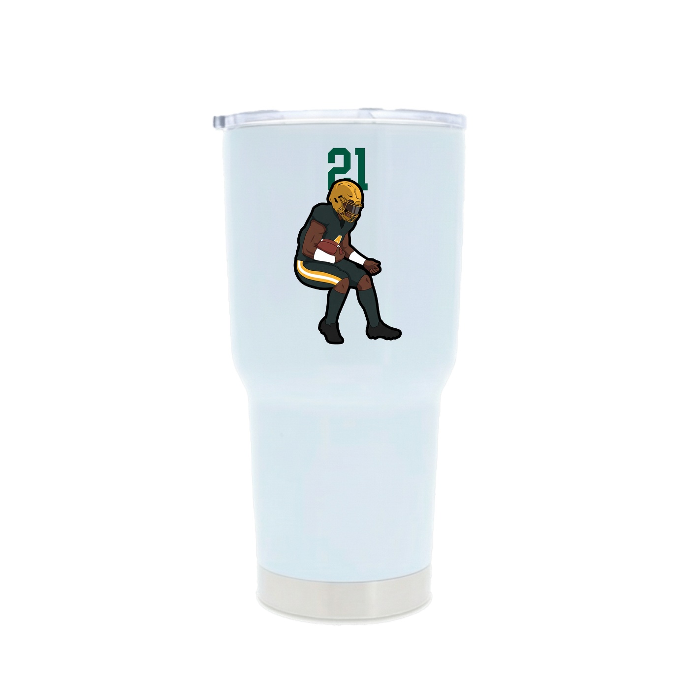 30oz Stainless Steel Tumbler — Number Top in White
