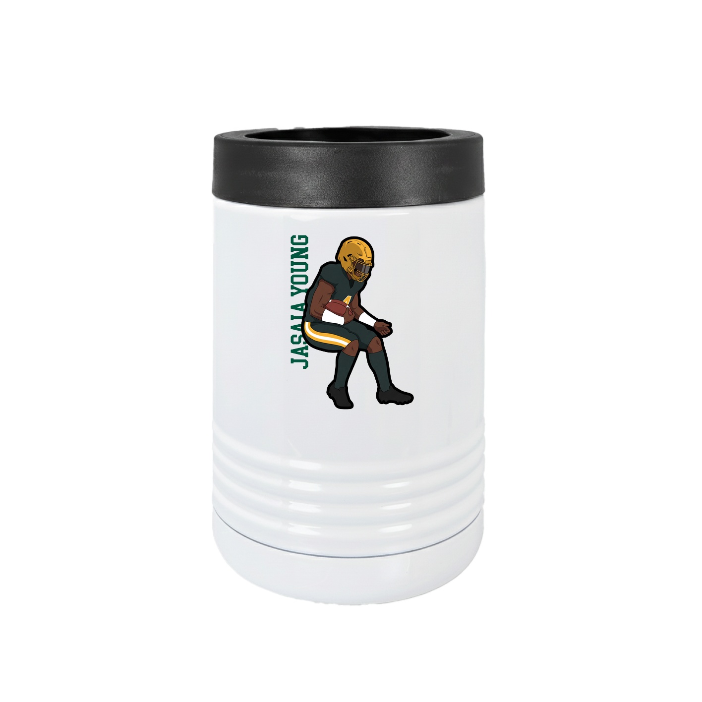 Beverage Holder — Name Vertical in White