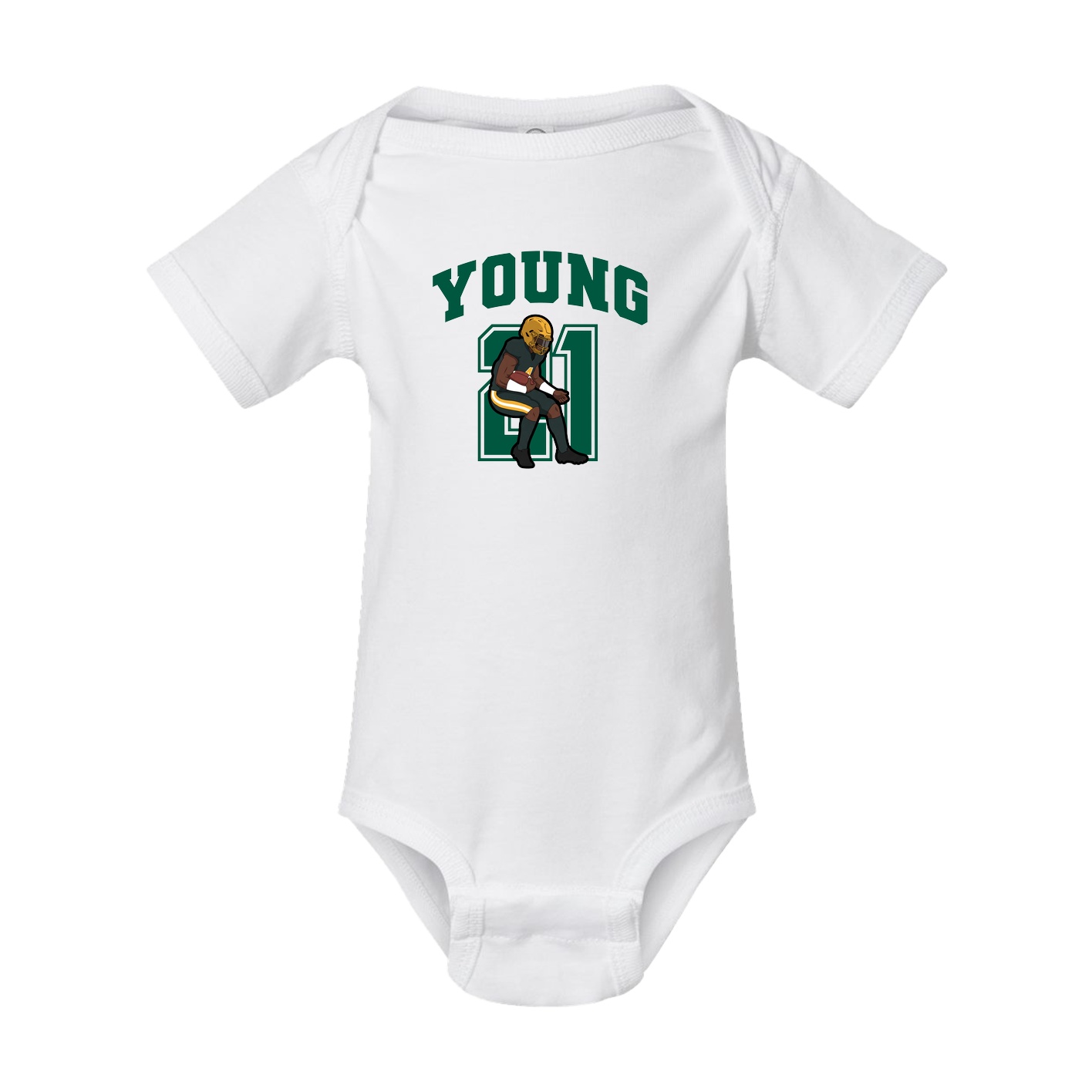 Baby Onesie — Number in White