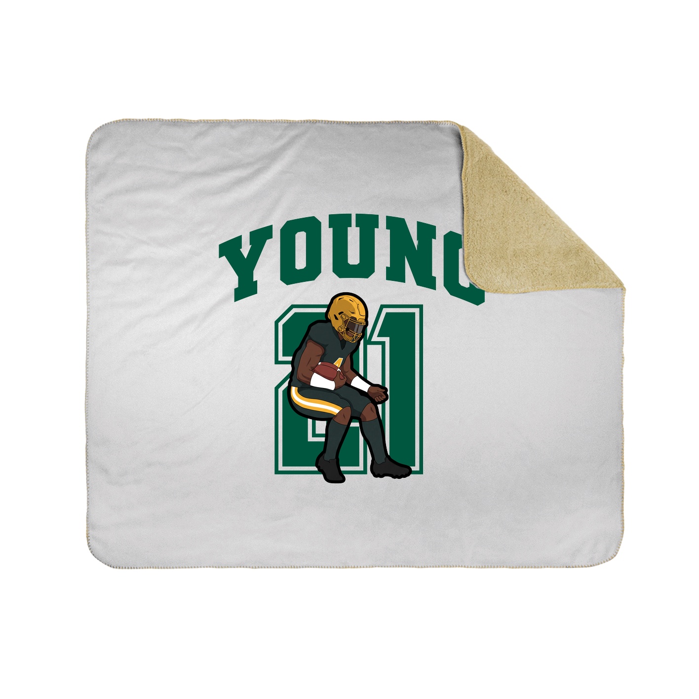 Throw Blanket — Number in White