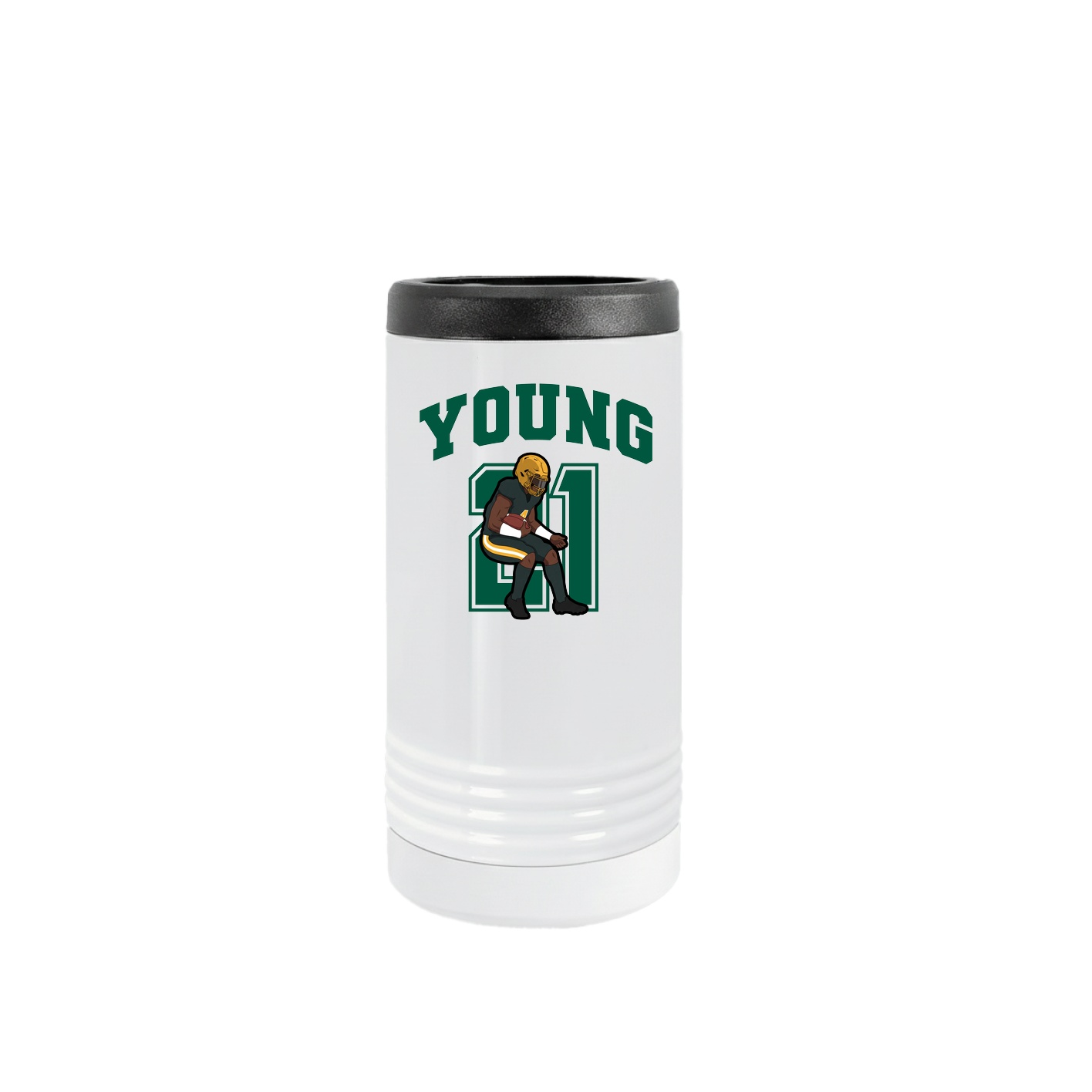 Slim Beverage Holder — Number in White