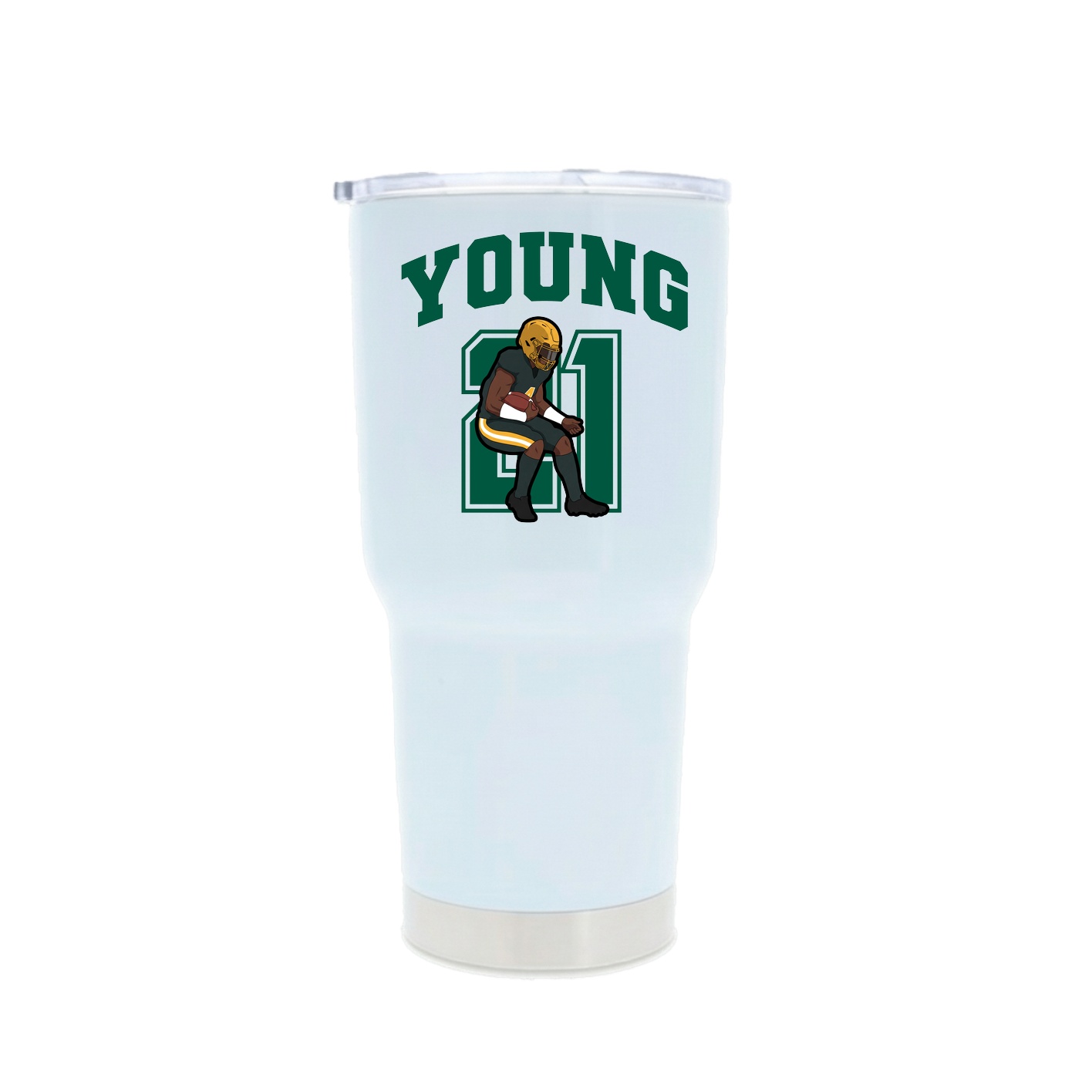 30oz Stainless Steel Tumbler — Number in White