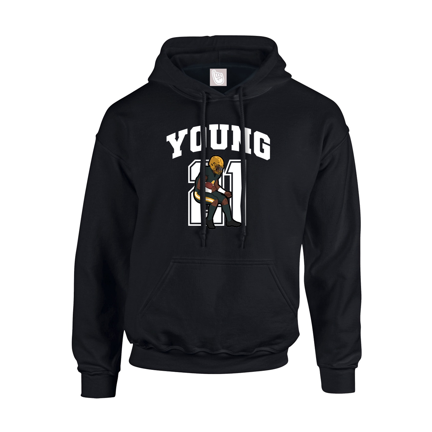 Hoodie — Number in Black