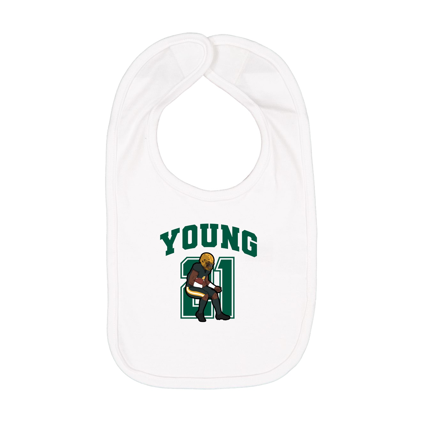 Infant Bib — Number in White