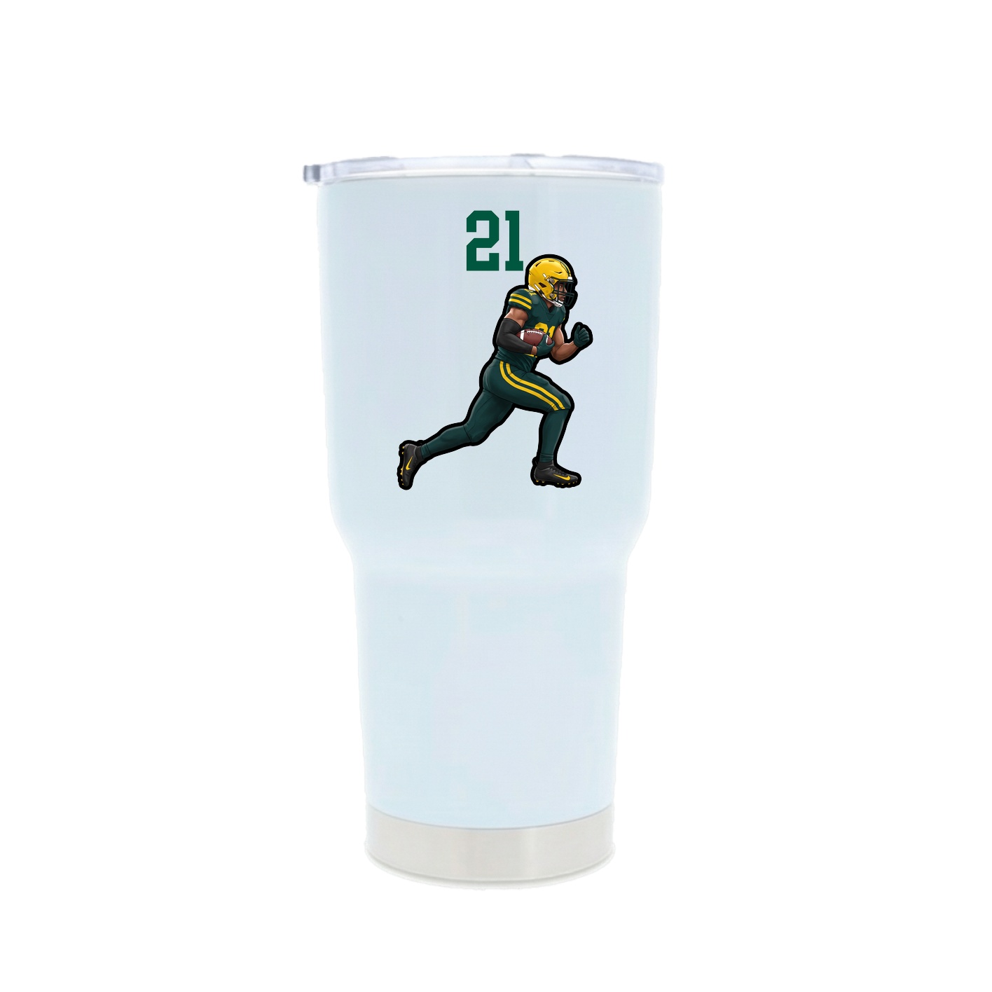 30oz Stainless Steel Tumbler — Number Top in White