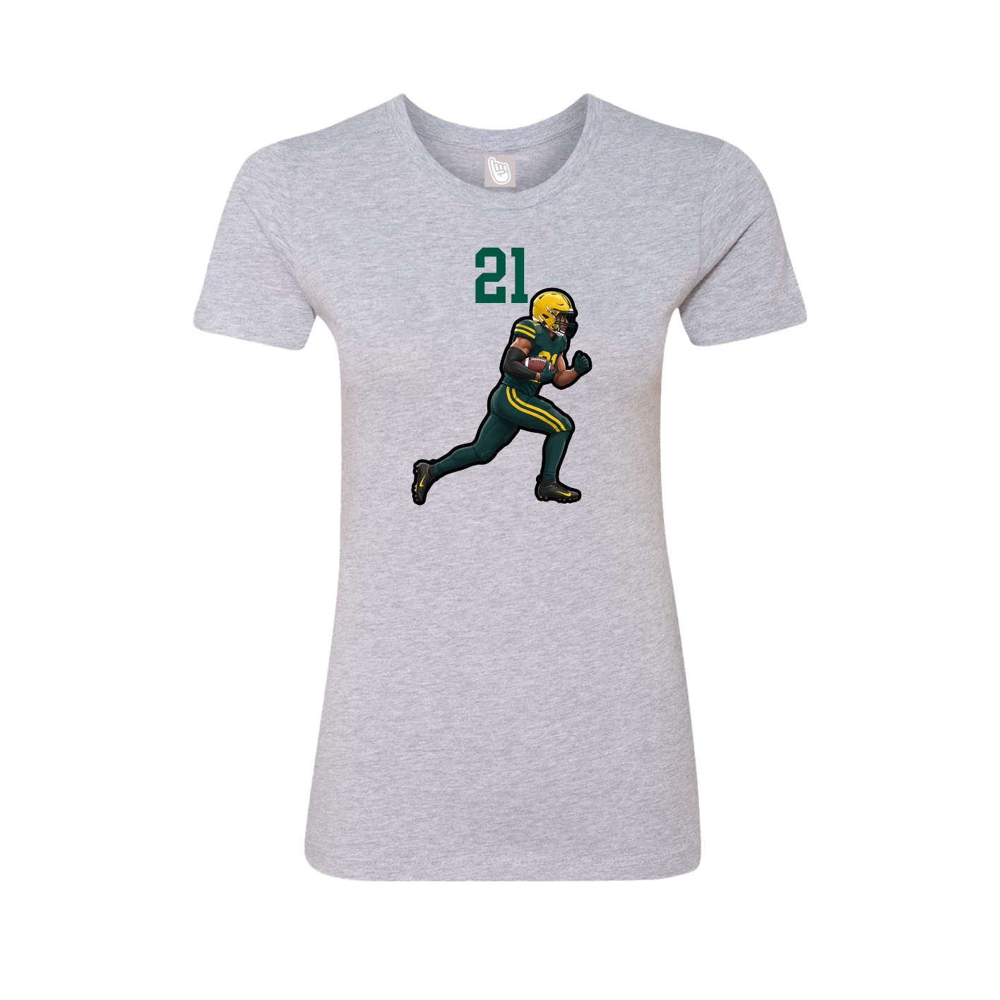 Fitted Women's Tee — Number Top in Grey