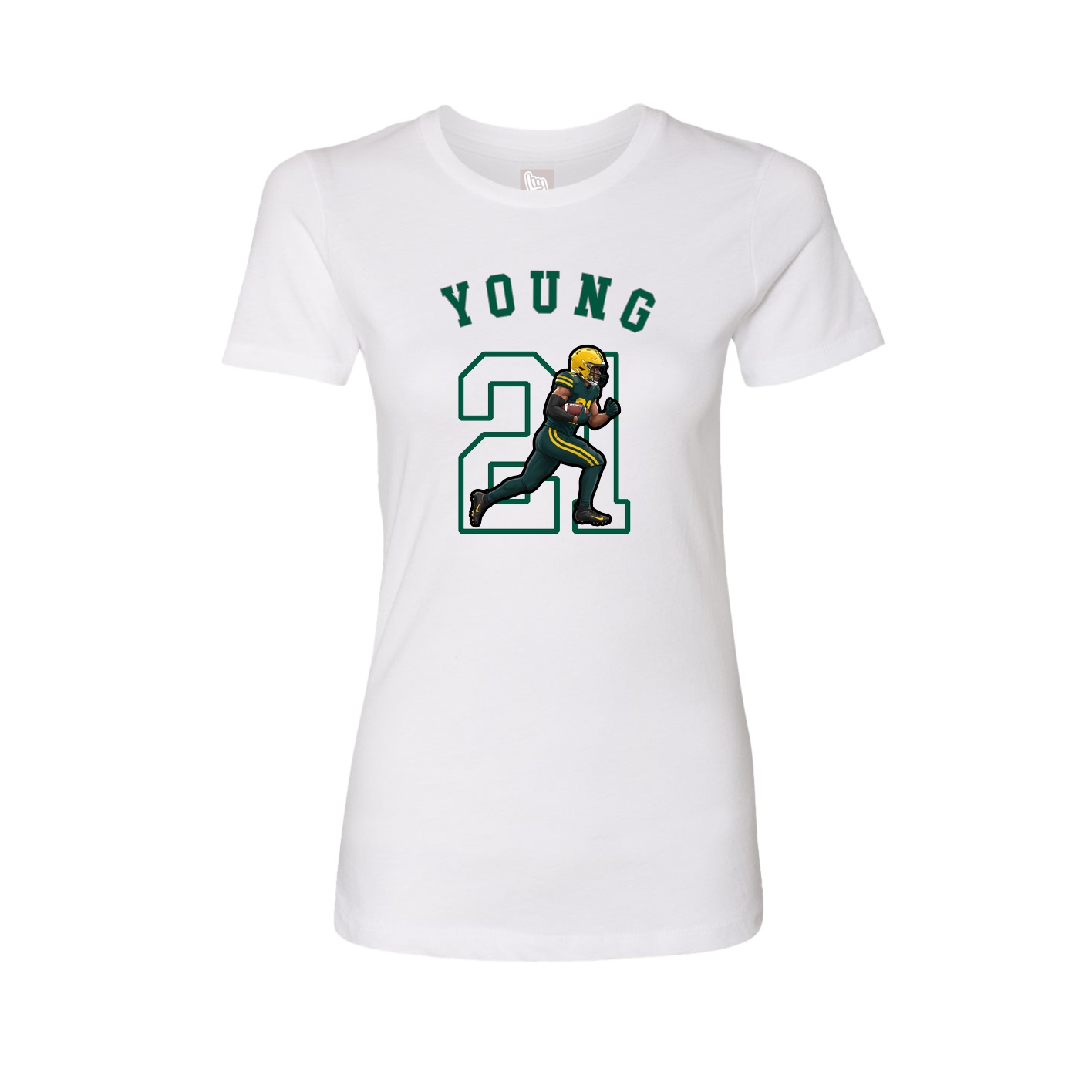 Fitted Women's Tee — Shirsey Arch in White