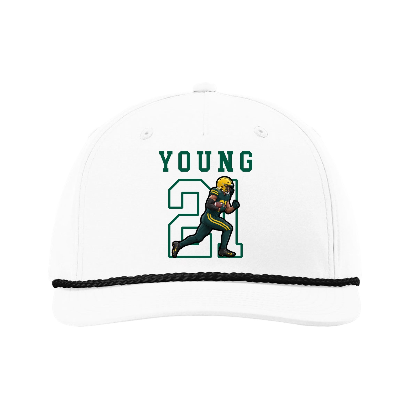 Five-Panel Classic Rope Cap — Shirsey in White