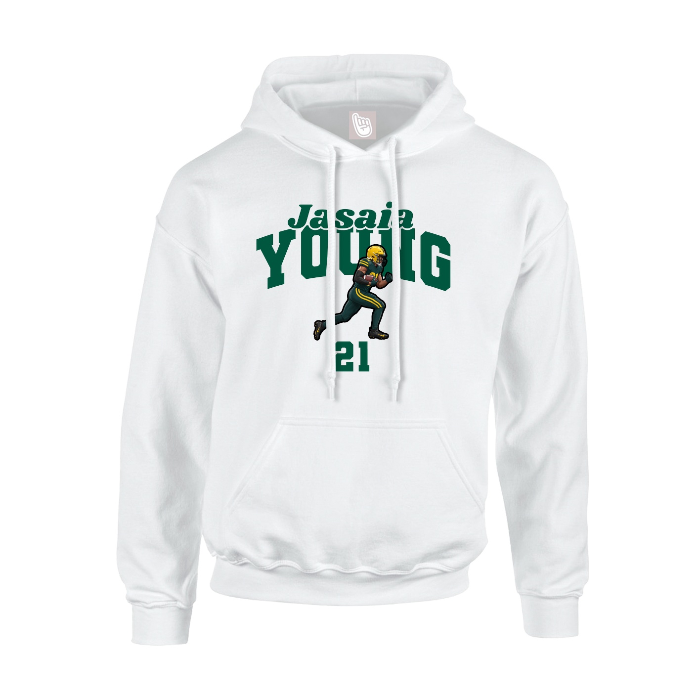 Hoodie — Signature Arch in White