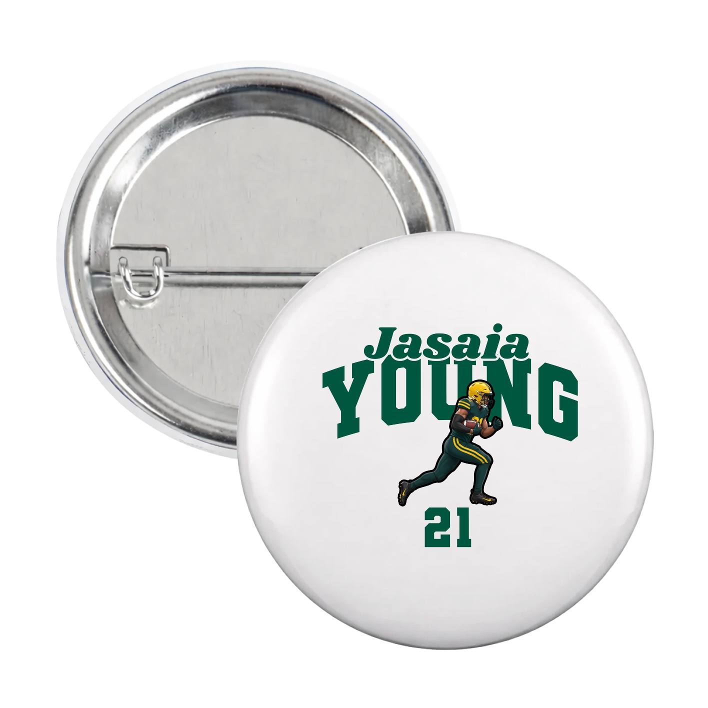 Game Day Button — Signature Arch in White