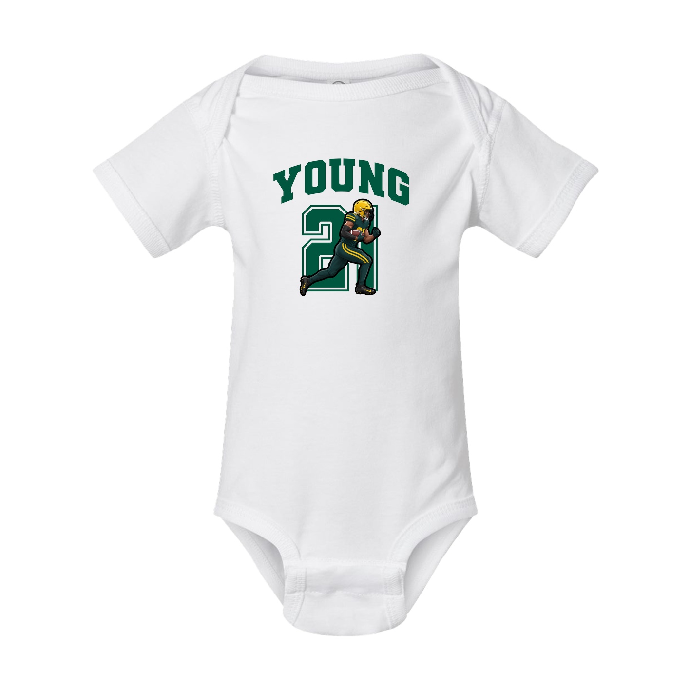 Baby Onesie — Number in White
