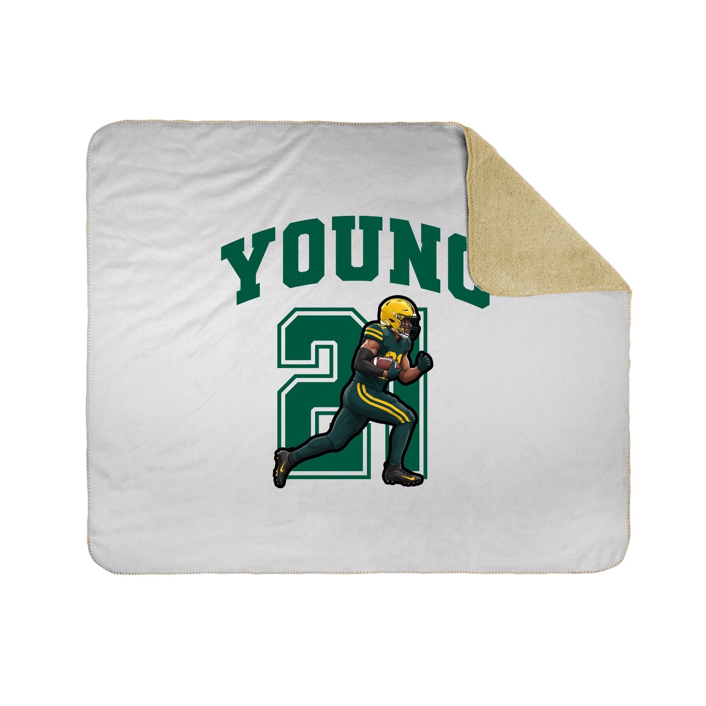Throw Blanket — Number in White