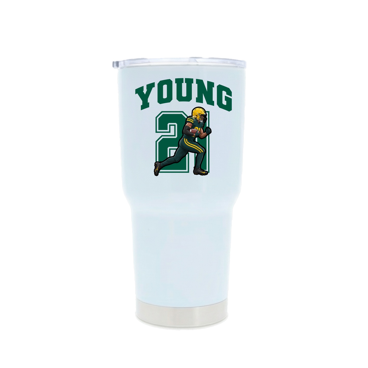 30oz Stainless Steel Tumbler — Number in White