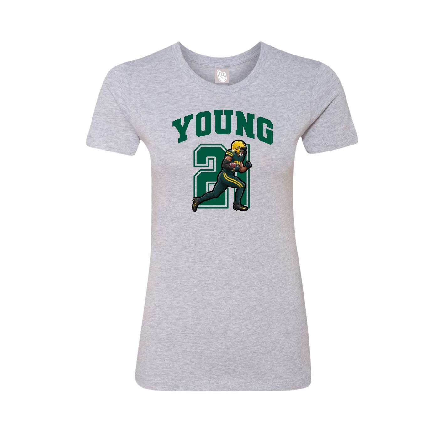 Fitted Women's Tee — Number in Grey