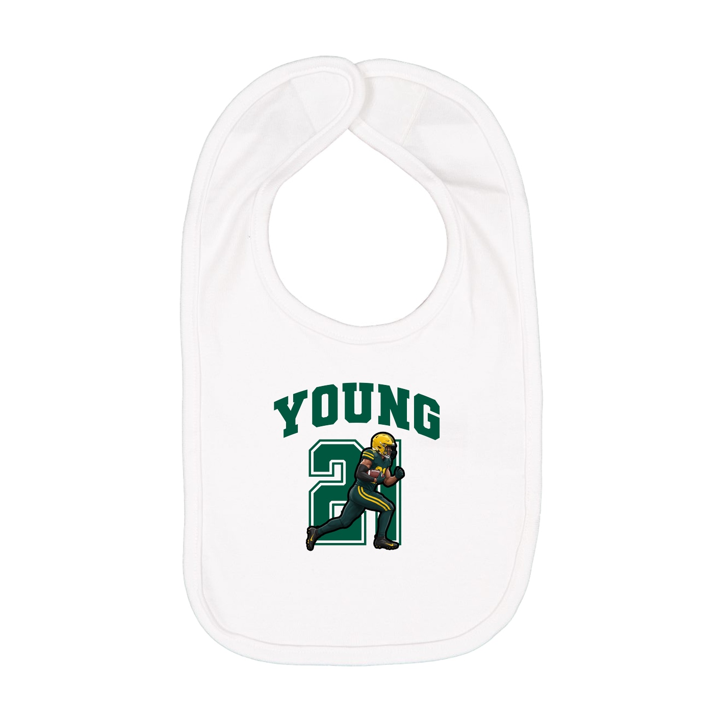 Infant Bib — Number in White