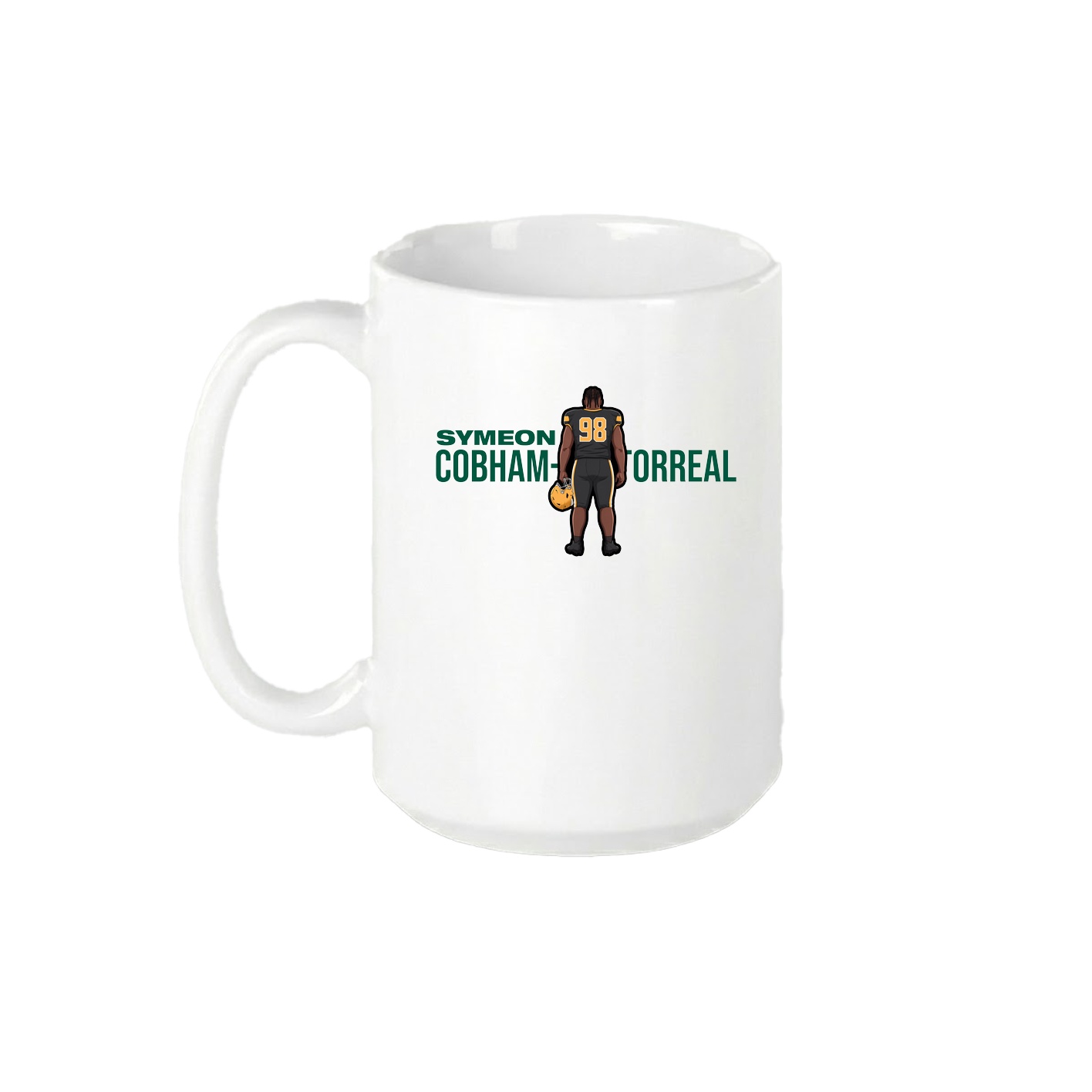 15oz Coffee Mug — Player Name in White