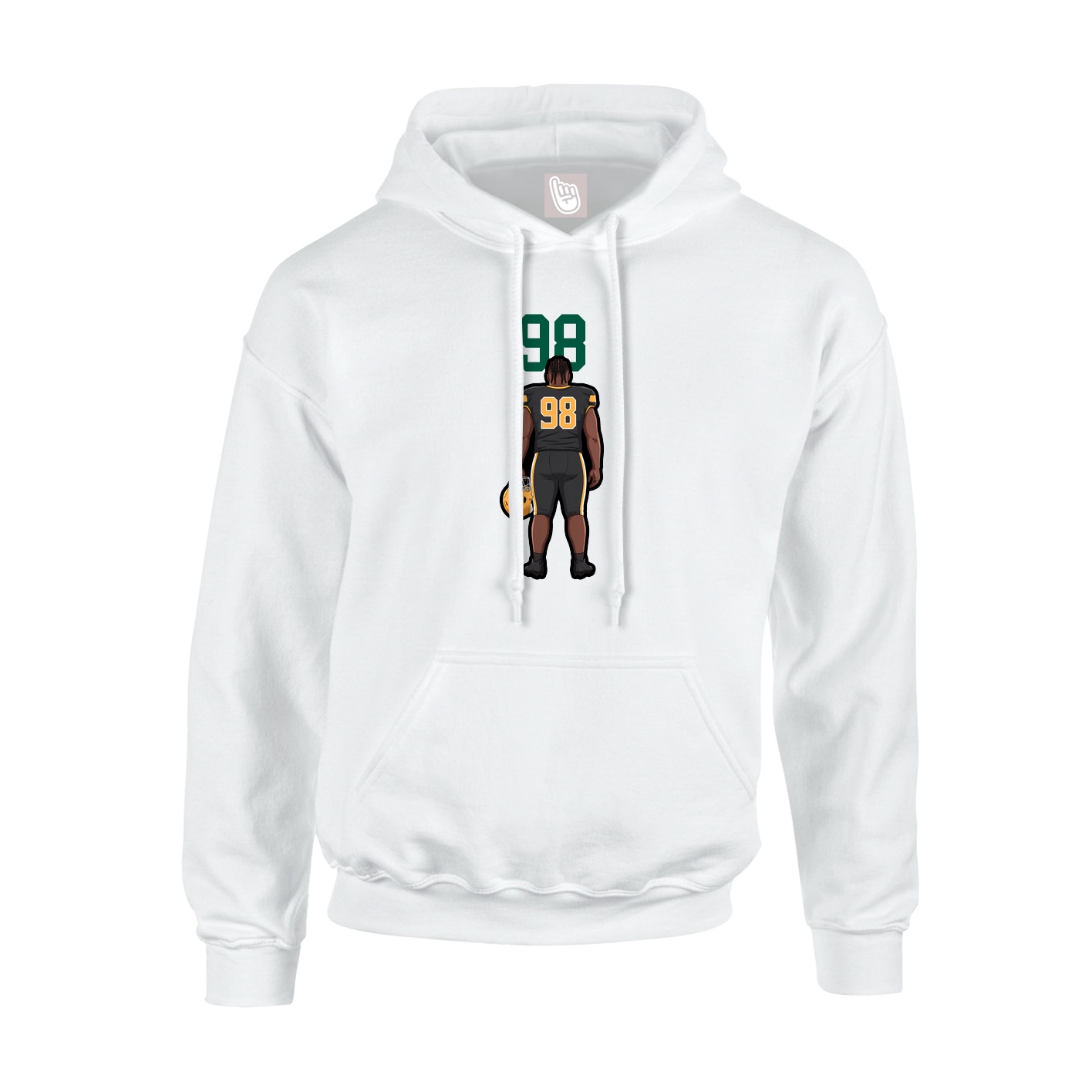 Hoodie — Number Top in White