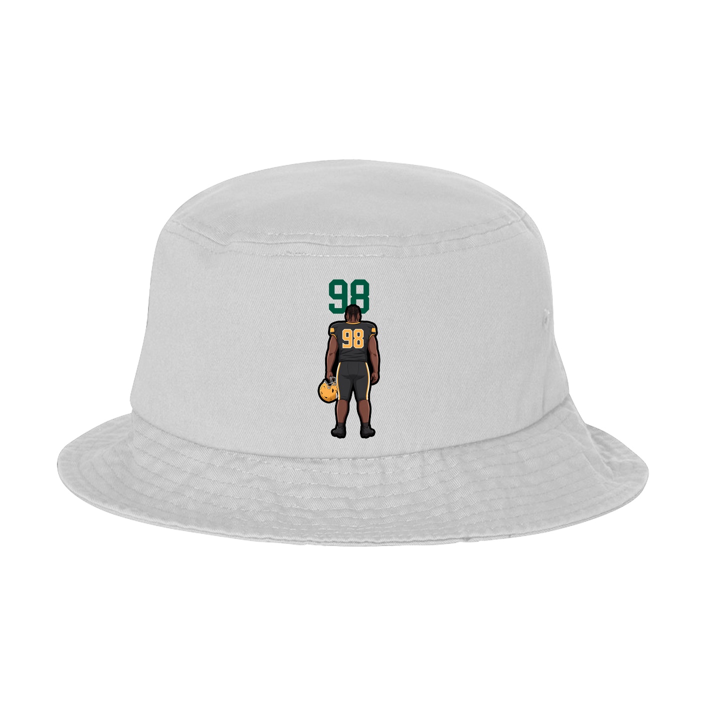 Bucket Cap — Number Top in White