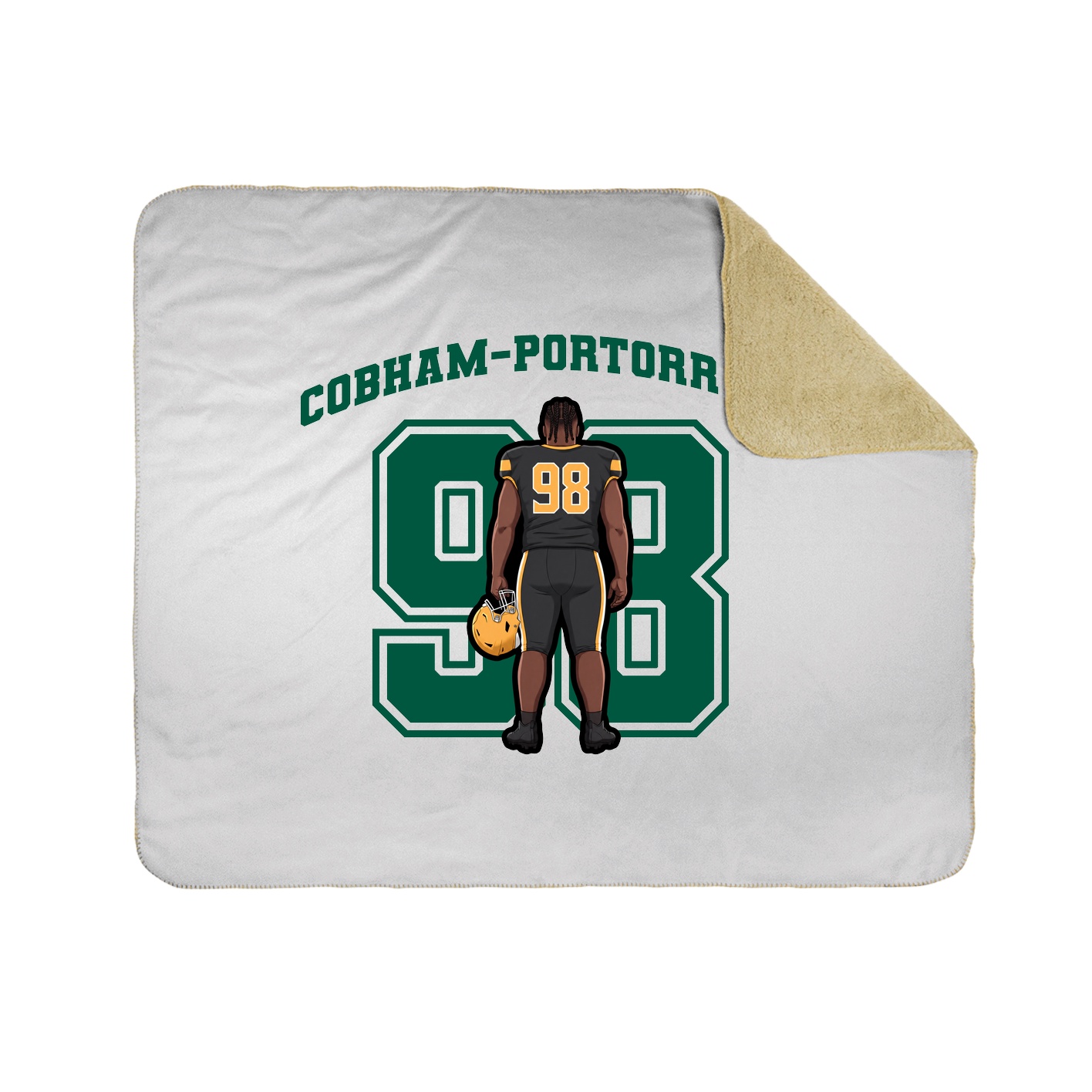 Throw Blanket — Number in White