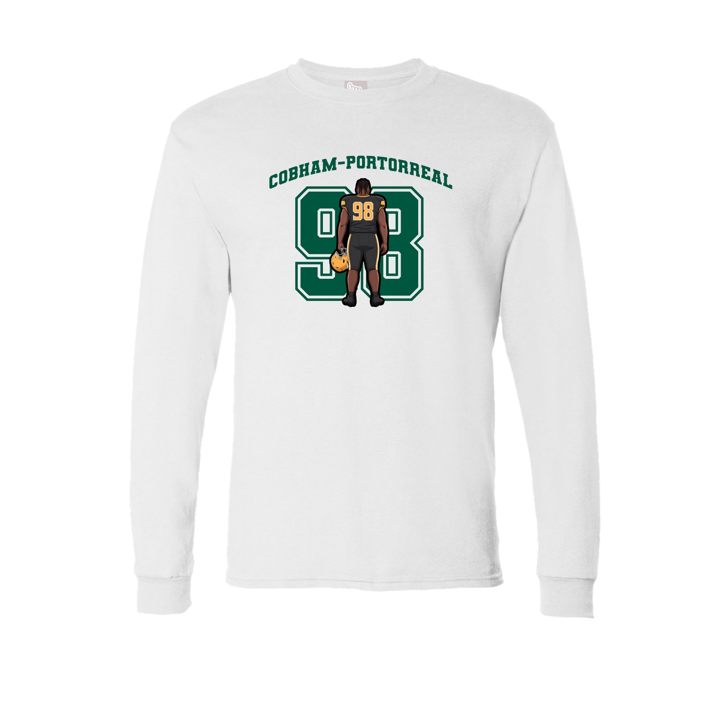 Long Sleeve Tee — Number in White