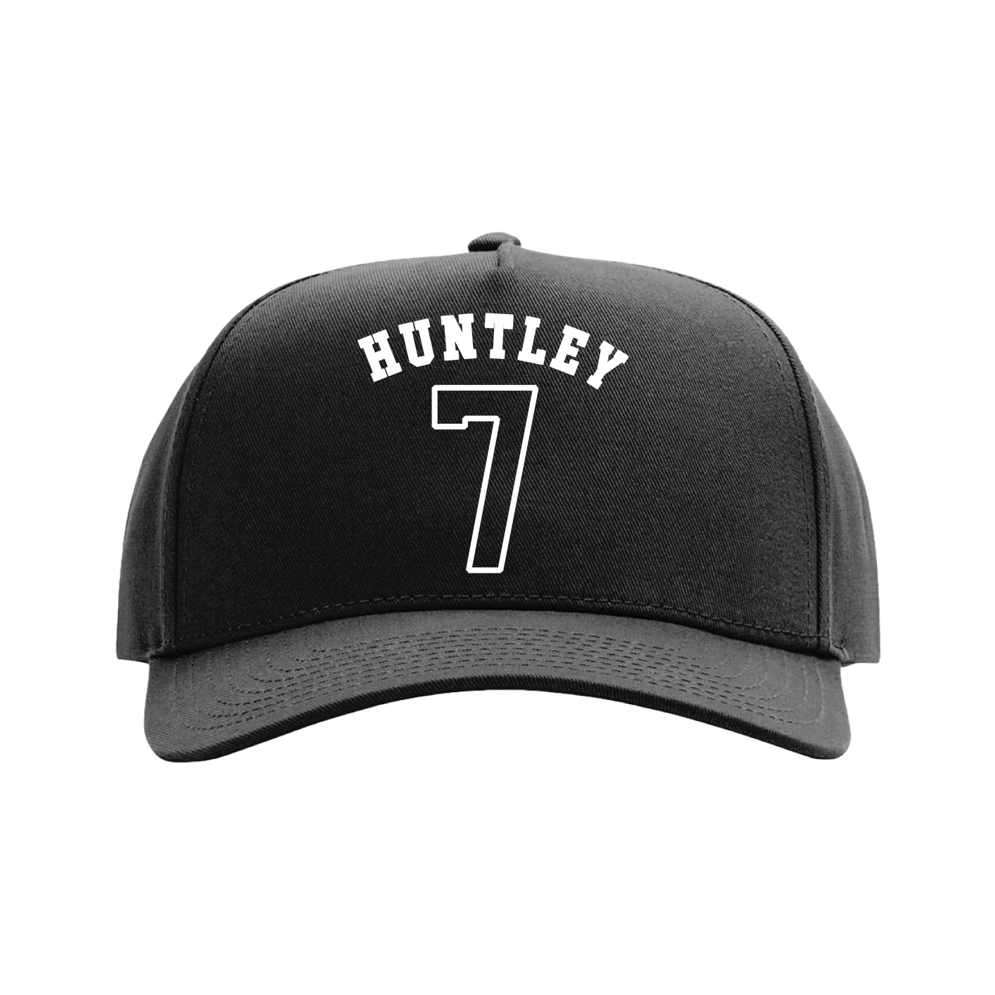 Full Fabric Five-Panel Champ Cap — Shirsey Arch in Black