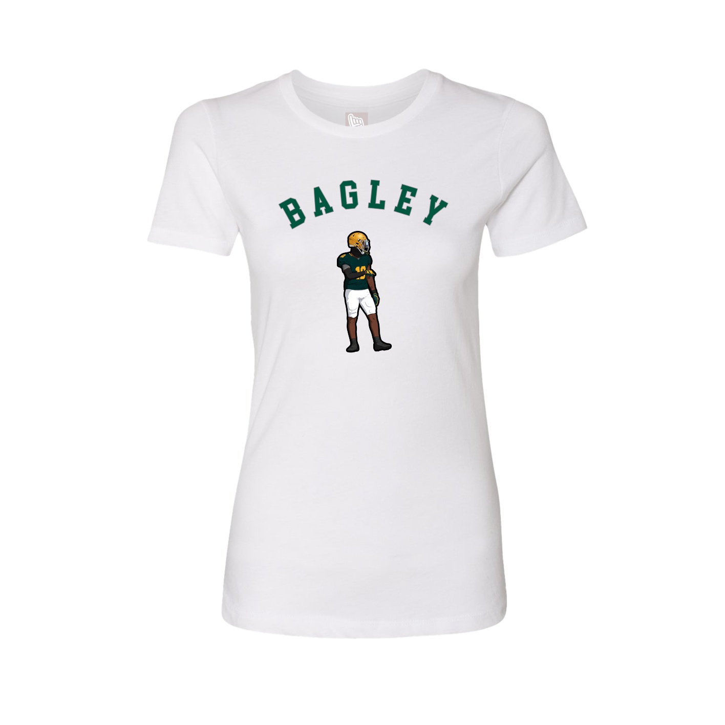 Fitted Women's Tee — Shirsey Arch in White