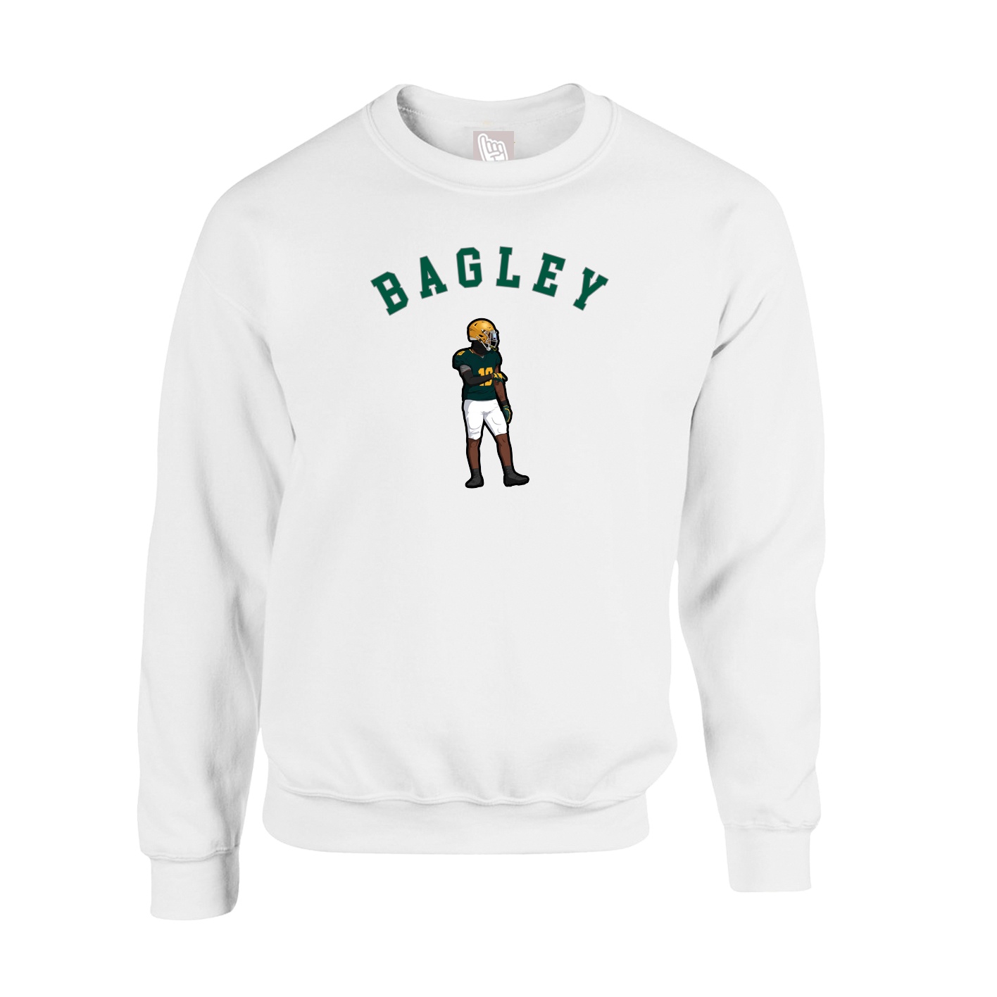 Fleece Crew — Shirsey Arch in White