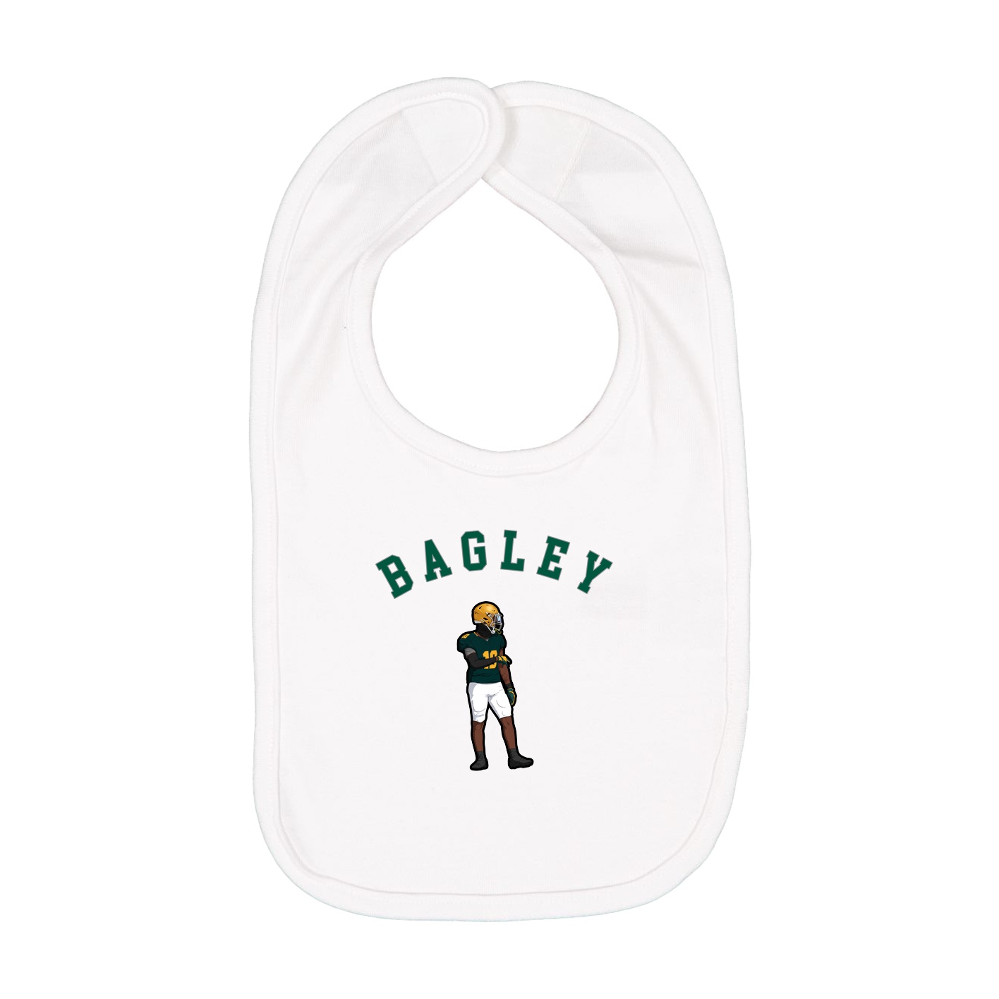 Infant Bib — Shirsey Arch in White