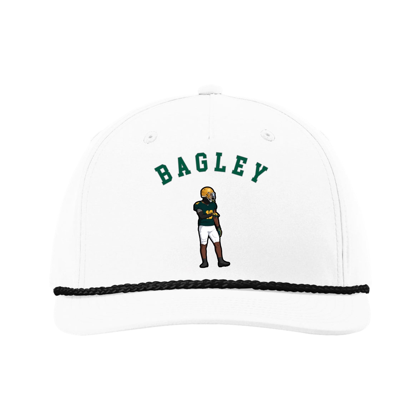 Five-Panel Classic Rope Cap — Shirsey Arch in White