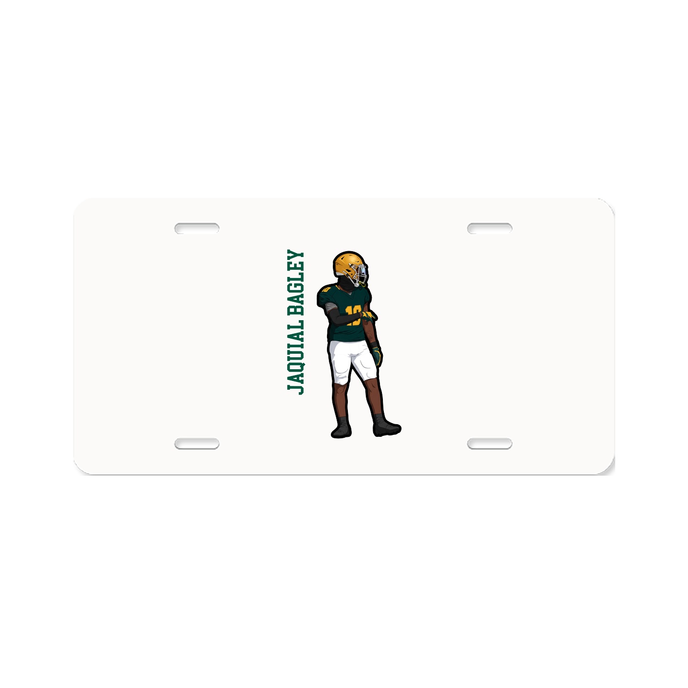License Plate — Name Vertical in Classic