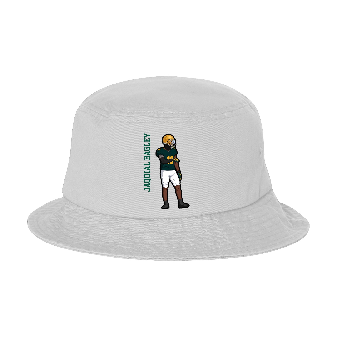 Bucket Cap — Name Vertical in White